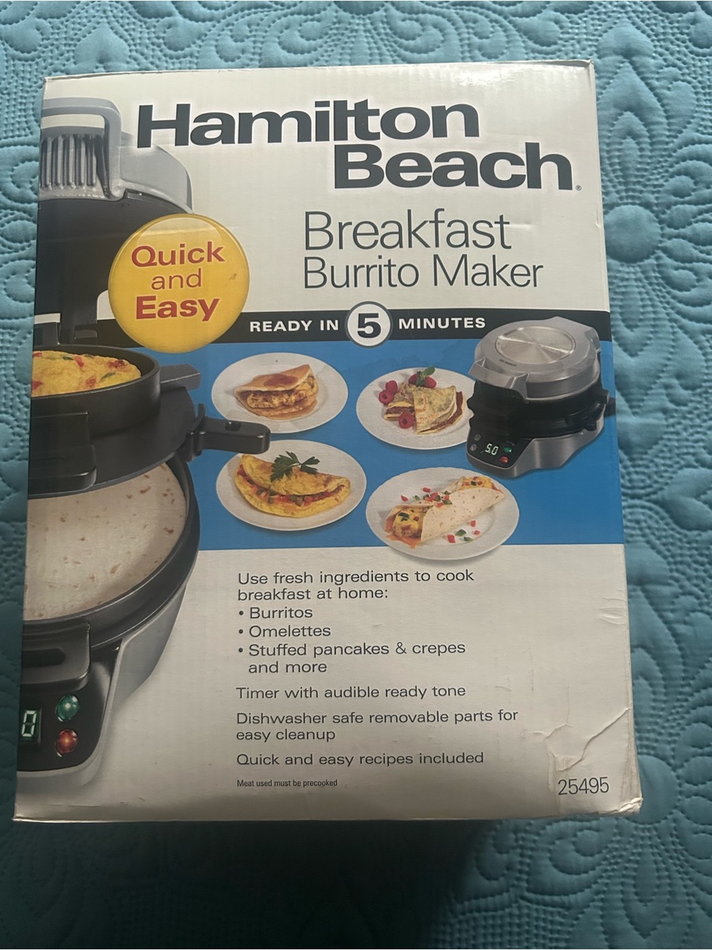 Hamilton Beach Breakfast Burrito Maker in Black and Silver